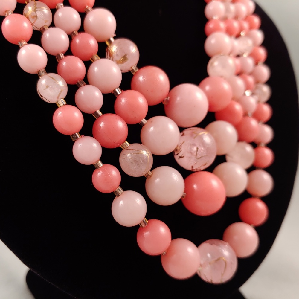 Multi-Strand Layered Waterfall Necklace Vintage - Picture 2 of 7